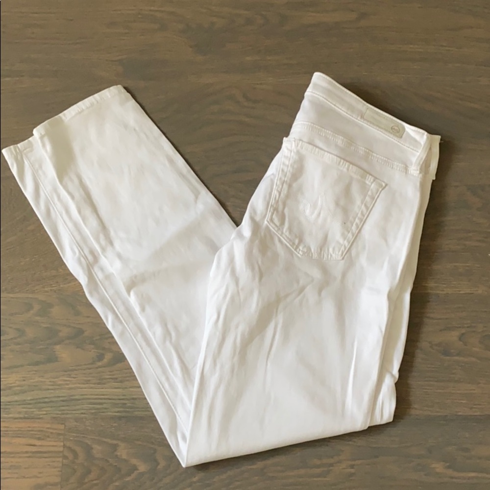 White skinny ag jeans